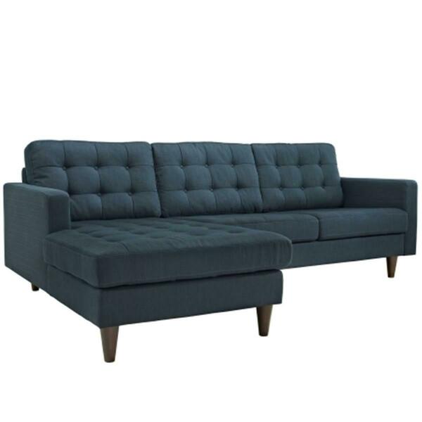 East End Imports Empress Left-Arm Sectional Sofa- Azure EEI-1666-AZU